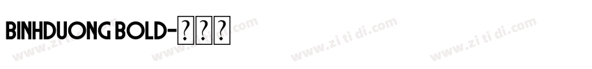 Binhduong Bold字体转换